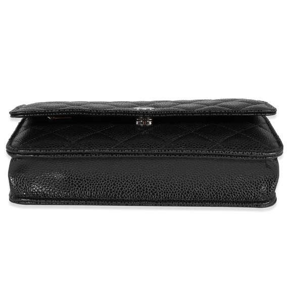 Chanel Black Quilted Caviar Wallet On Chain - Picture 4 of 7